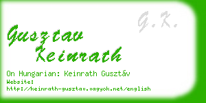 gusztav keinrath business card